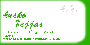 aniko hejjas business card